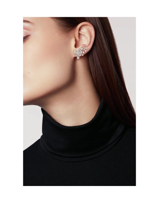 chanel camelia earrings