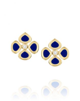 Violetto Blue Enamel Earrings