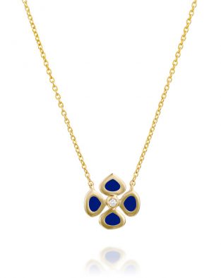 Violetto Blue Enamel Necklace