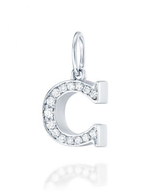 Letter C Diamond Pendant