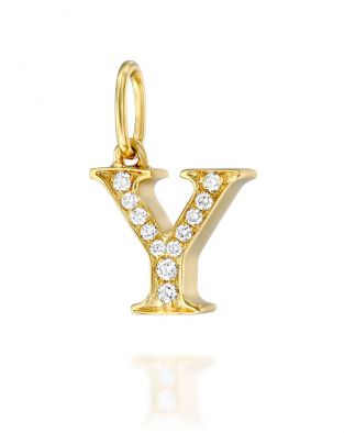 Letter Y Diamond Pendant