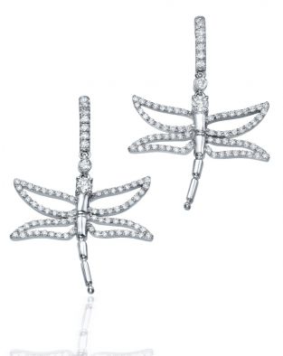 Dragonfly Diamond Earrings