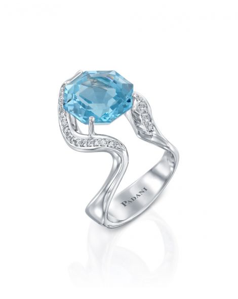 Blue Topaz Octagon Ring