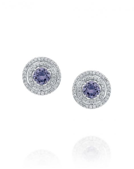 Purple Spinel Earrings