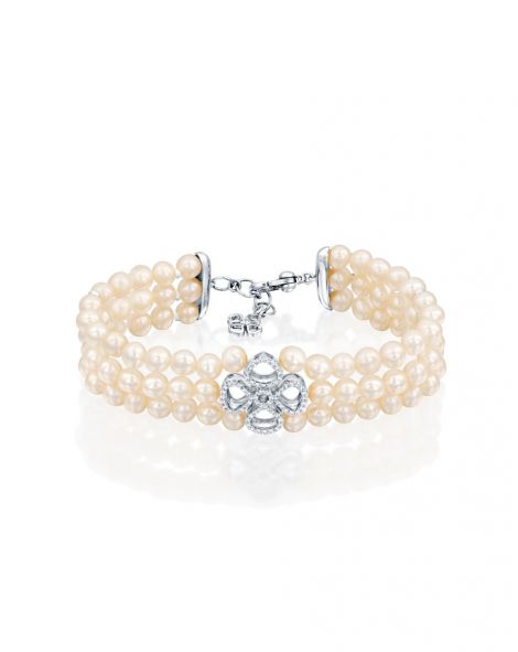 Violetto Contour Pearls Bracelet