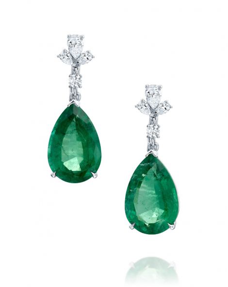 One Of a Kind Emerald Drop Earrings
