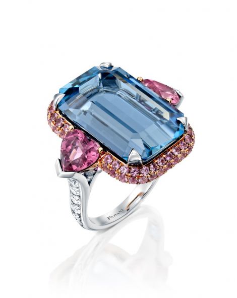 One Of a Kind Aquamarine Diamond Ring