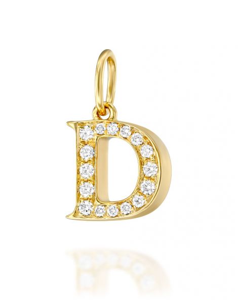 Letter D Diamond Pendant