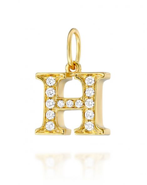 Letter H Diamond Pendant