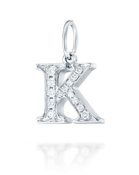 Letter K Diamond Pendant