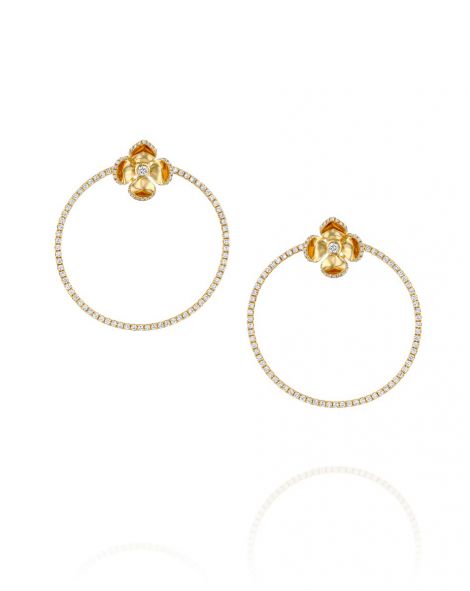 Violetto Shine Hoop Earrings