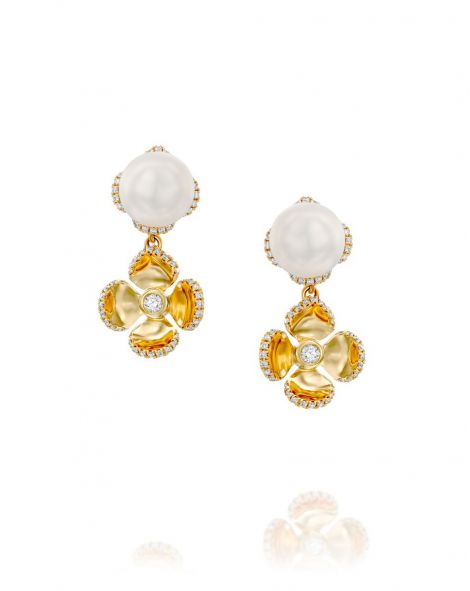 Violetto Shine Pearl Earrings