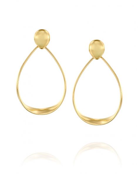 Gold By Padani Big Oval Hoop Earrings