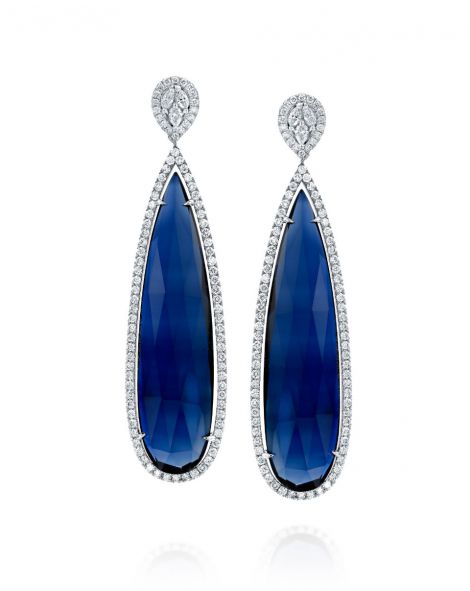 Malvene Blue Sapphire Earrings