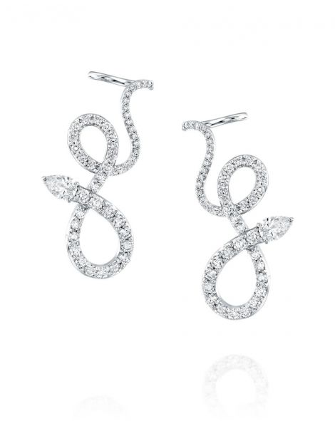 Diamonds Snake Earrings
