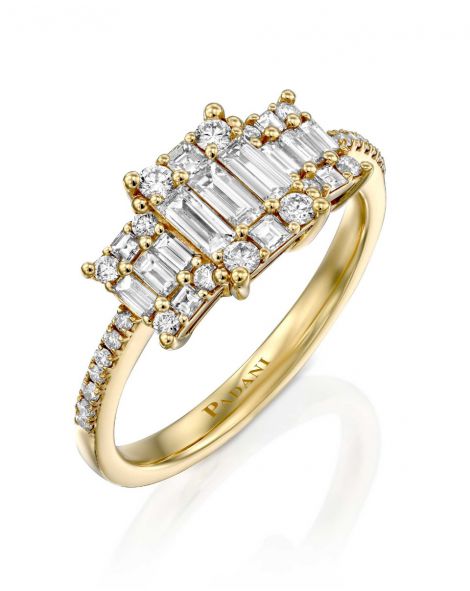 Rectangular Cut Diamond Ring