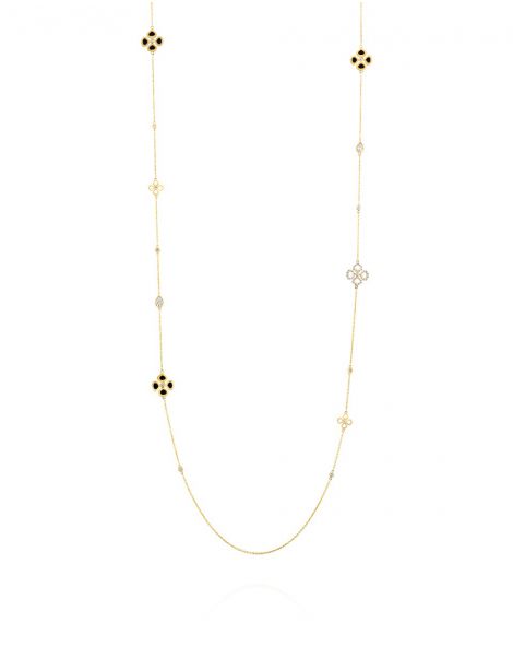 Violetto Black Enamel Sautoir