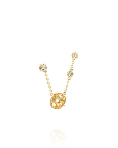 Diamond Streams Citrine Earring