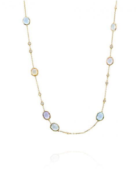 Diamond Streams Colored Stones Necklace