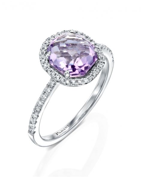 Diamond Streams Amethyst Ring