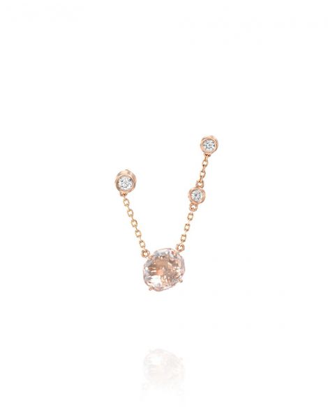 Diamond Streams Morganite Earring