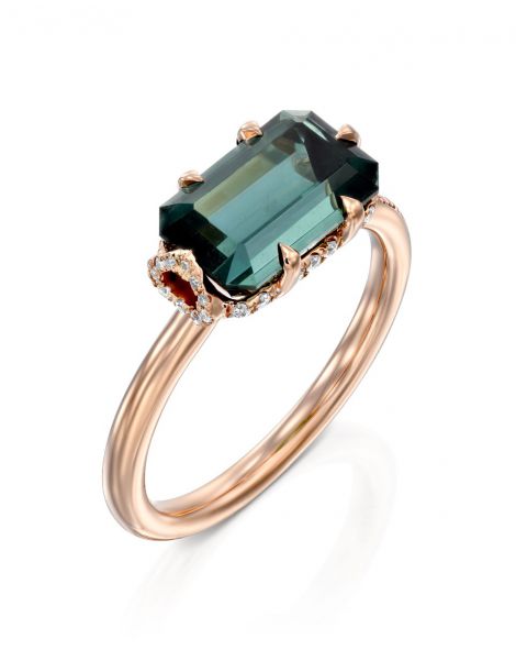 Midnight Indigolite Ring