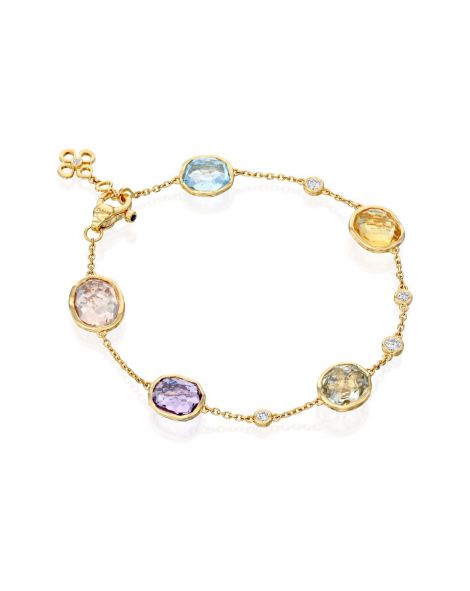Diamond Streams Colored Stones Bracelet