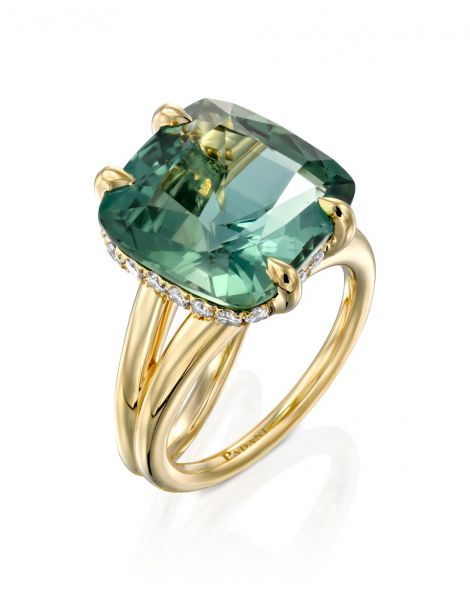 Midnight Green Tourmaline Ring