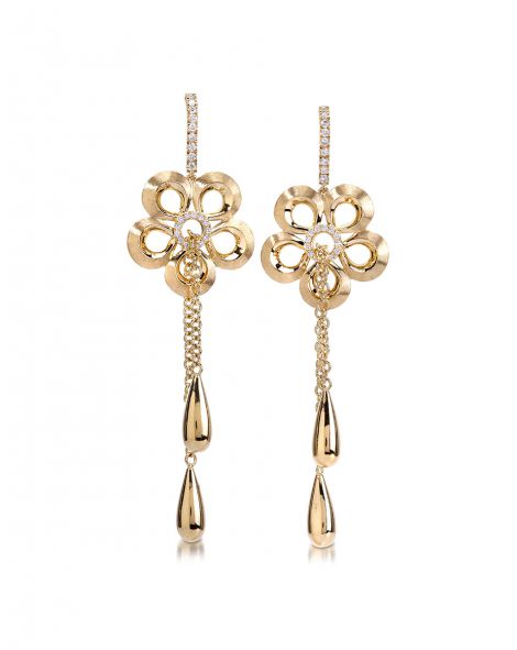 Violetto 5 Leaves Tie Earrings